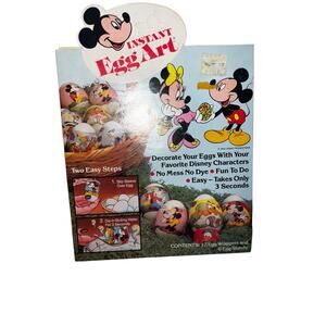 Vintage Disney Mickey Mouse Instant Easter Egg Art Kit, Sun Hill 1981 decorate